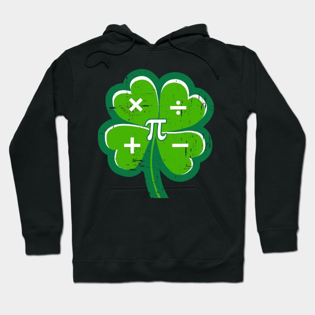 Irish Math Teacher Vintage Shamrock St Patricks Day Hoodie by FONSbually